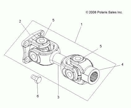 DRIVE TRAIN, PROP SHAFT, REAR - A15SVE95HW (49ATVSHAFTPROPRR09SPXP550)