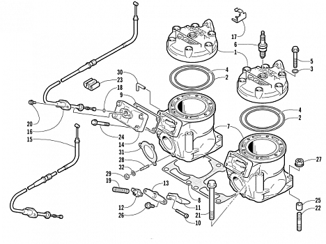 CYLINDER AND HEAD ASSEMBLY