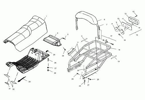 SEAT and REAR RACK - S02NT7DS (4970727072A04)