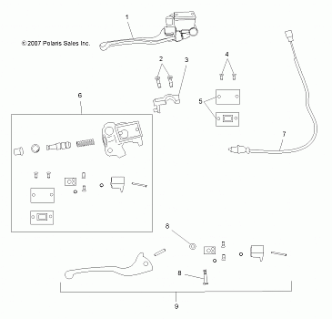 BRAKES, FRONT BRAKE and MASTER CYLINDER - A08GJ52AA/AB/AC (49ATVMCLH07OUT525)