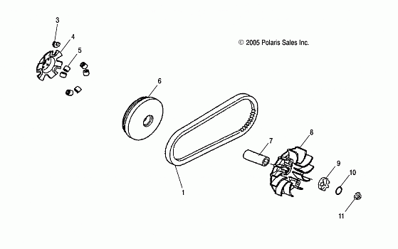 DRIVE TRAIN, PRIMARY CLUTCH - A09PB20EB (49ATVCLUTCH08PHX)