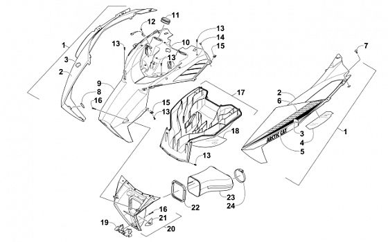 HOOD AND AIR INTAKE ASSEMBLY