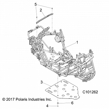 CHASSIS, MAIN FRAME AND SKID PLATE - A18DAE57N5 (C101262)
