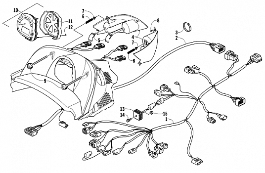 HEADLIGHT, INSTRUMENTS, AND WIRING ASSEMBLIES