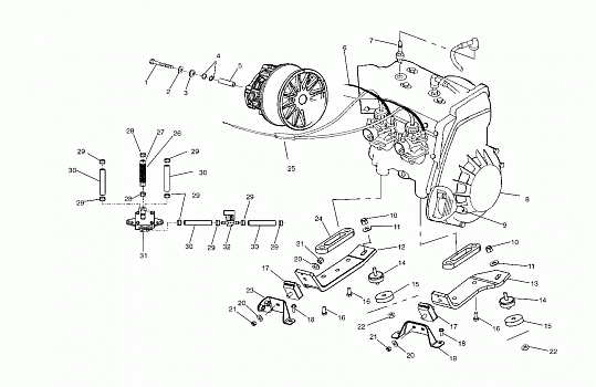 ENGINE MOUNTING - S03ND5BS (4977927792C03)