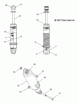 SUSPENSION, SHOCK, FRONT TRACK (7043437) - S12PU7ESL/EEL (49SNOWSHOCKFRONT7043437)