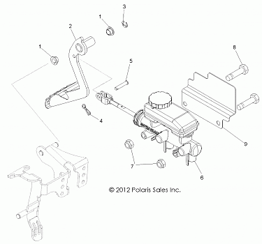 BRAKES, PEDAL and MASTER CYLINDER - R13XE76AD/EAI (49RGRBRAKEFOOT13RZR)