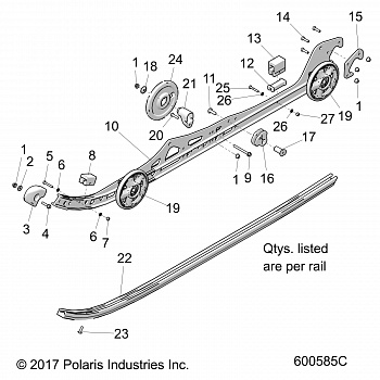 SUSPENSION, RAIL MOUNTING - S19FJB/FJE/FJP ALL OPTIONS (600585C)