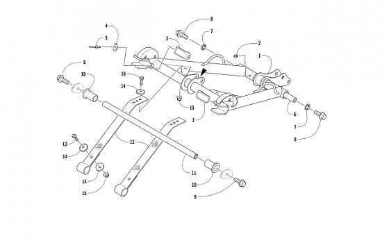 REAR SUSPENSION FRONT ARM ASSEMBLY