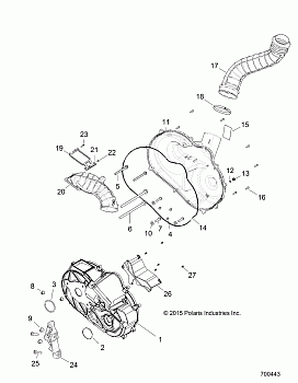 DRIVE TRAIN, CLUTCH COVER AND DUCTING - Z17VFE92AK/AM/AB (700443)