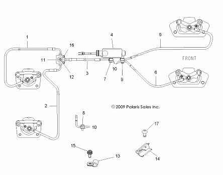 BRAKES, BRAKE LINES and MASTER CYLINDER - R12VE76FX/FI (49RGRBRAKELINES10RZR)