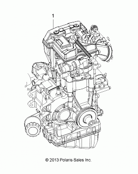ENGINE, LONG BLOCK - A15SEH57AD (49ATVLB14SP570)