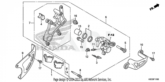 REAR BRAKE CALIPER