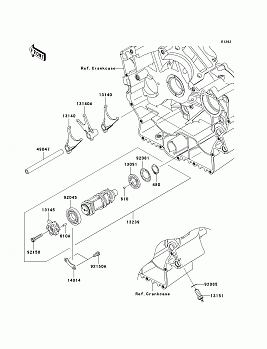 Gear Change Drum/Shift Fork(s)