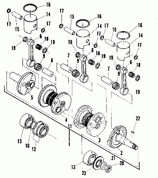 Piston and Crankshaft (600 and 600 SE) (4909500950035A)