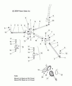 STEERING, LOWER and TIE RODS - S11PS6HSA/HSL (49SNOWSTEERINGLWR09800SHIFT)