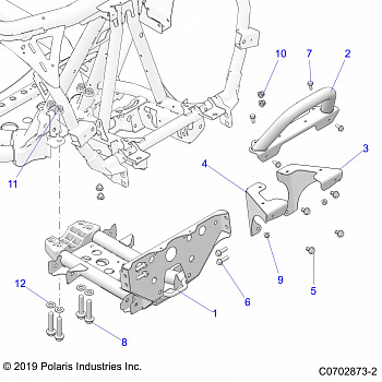 CHASSIS, MOUNTING, FRONT GEARCASE - Z20R4_92AC/BC/AE/BE/AK/BK/AR/BR/AH/BH/AT/BT/LE/LT/LC (C0702873-2)
