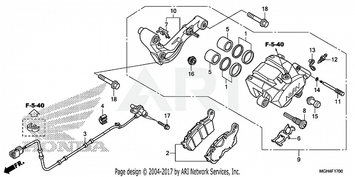 REAR BRAKE CALIPER