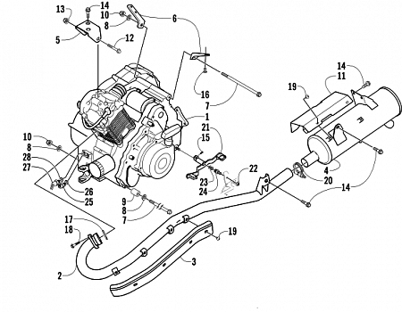 ENGINE AND EXHAUST