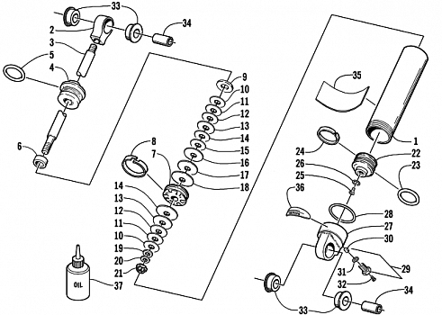 REAR SUSPENSION REAR ARM SHOCK ABSORBER