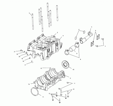 CRANKCASE - S01NP8BS (4961106110C006)