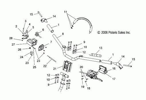 HANDLEBAR MOUNTING and CONTROLS - S07PL7JS/JE (49SNOWHANDLEBAR600RMK)