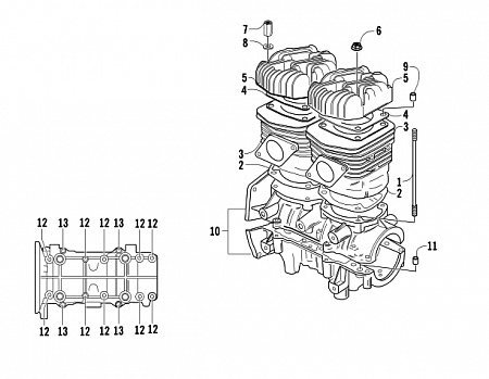 CRANKCASE AND CYLINDER