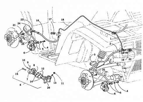 HYDRAULIC BRAKE ASSEMBLY (VIN H7YT308776 & Up)