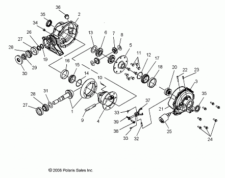 DRIVE TRAIN, REAR GEARCASE - R09HH50AG/AR (49RGRGEARCASERR097004X4)