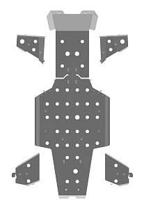 Защита днища  без  порогов Yamaha Grizzly 550 / 700 2007-2013 г.в. 40.1417