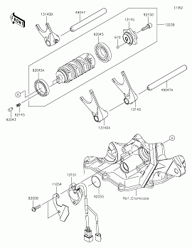 Gear Change Drum/Shift Fork(s)