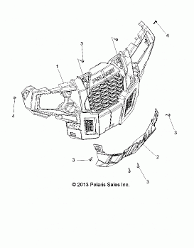 BODY, BUMPER, FRONT - A14BH33FJ (49ATVBUMPER14325)