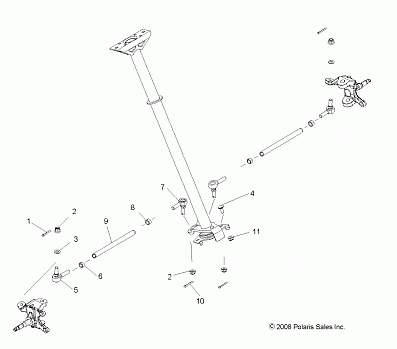 STEERING, TIE RODS and LOWER ASM. - A10GJ45AA (49ATVSTEERING09OUT450)