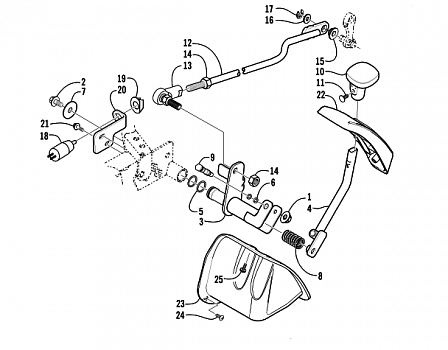 REVERSE SHIFT LEVER ASSEMBLY