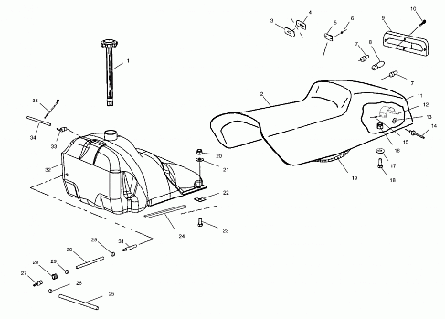 SEAT AND GAS TANK - S01NP8BS (4961106110A004)