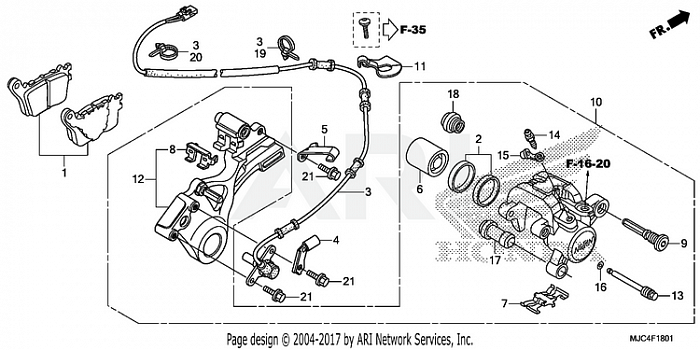 REAR BRAKE CALIPER (CBR600RA)