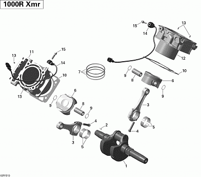 Crankshaft, Piston And Cylinder _02R1513
