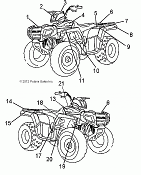 BODY, DECALS - A16YAF11AA (49ATVDECAL13SP90)