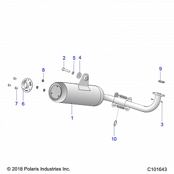 ENGINE, EXHAUST SYSTEM - A18HZA15B4