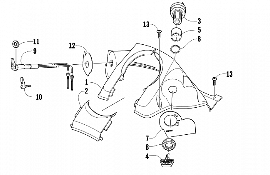 CONSOLE AND SWITCH ASSEMBLY