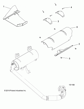 ENGINE, EXHAUST SYSTEM SHIELDS - A18DAE57B2 (101188)