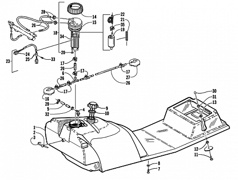 GAS TANK AND FUEL PUMP ASSEMBLIES