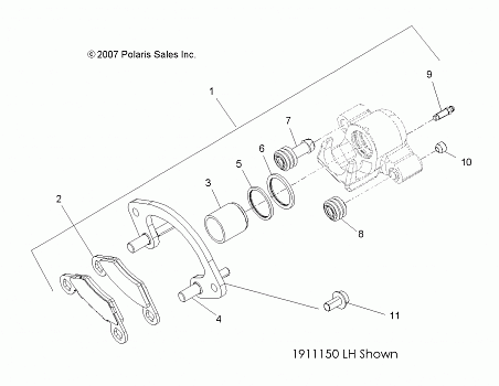 BRAKES, FRONT CALIPER - A15SVE95HW (49ATVBRAKEFRT09Q60)