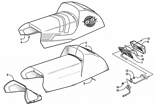 SEAT AND TAILLIGHT ASSEMBLY