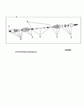 DRIVE TRAIN, FRONT HALF SHAFT - A18DAE57B2 (100686)