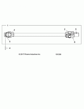 DRIVE TRAIN, PROP SHAFT, FRONT - A19SYE85BH (101306)
