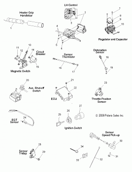 ELECTRICAL, SWITCHES, SENSORS and COMPONENTS - S09PM7JS/JSL (49SNOWELECT09700RMK)