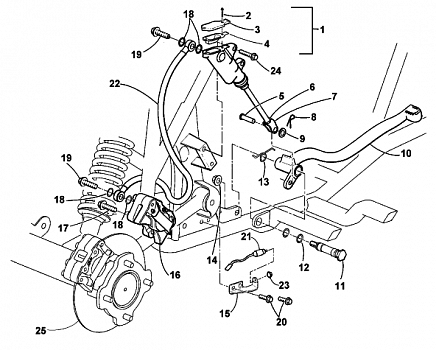 HYDRAULIC FOOT BRAKE ASSEMBLY