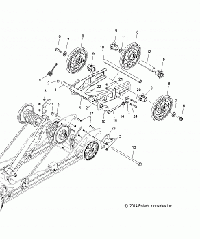 SUSPENSION, REAR, ARTICULATING - S18CFF5BSL/BEL (49SNOWSUSPRR15550ART)