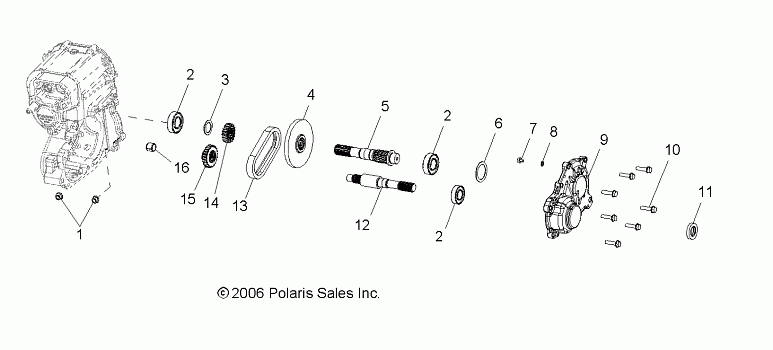 DRIVE TRAIN, MAIN GEARCASE OUTPUT SHAFT - R09HH50AG/AR (4999202219920221D06)